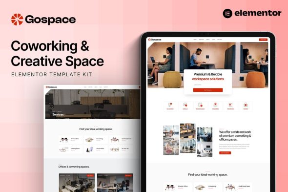 Gospace  – Coworking & Creative Space Elementor Template Kit