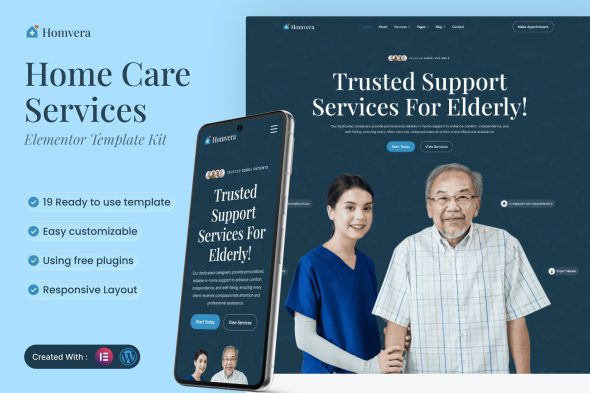 Homvera  – Home Care Services Elementor Template Kit
