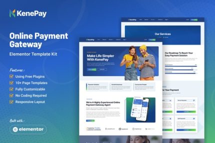 Kenepay - Online Payment Gateway Elementor Template Kit