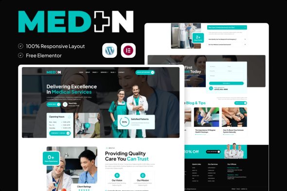 Meden  – Health & Medical Elementor Template Kit