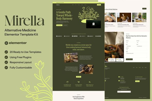 Mirella  – Alternative Medicine Elementor Template Kit
