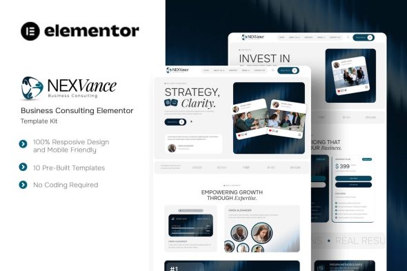 Nexvance  – Business Consulting Elementor Template Kit