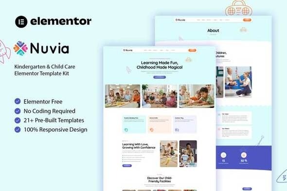 Nuvia  – Kindergarten & Child Care Elementor Template Kit