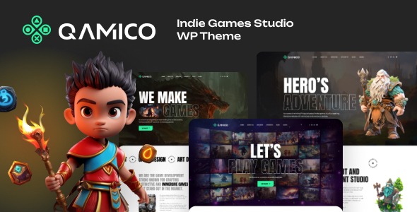 Qamico 1.1.8 – Indie Games Studio WordPress Theme