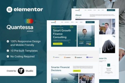 Quantessa - Finance & Business Consulting Elementor Template Kit