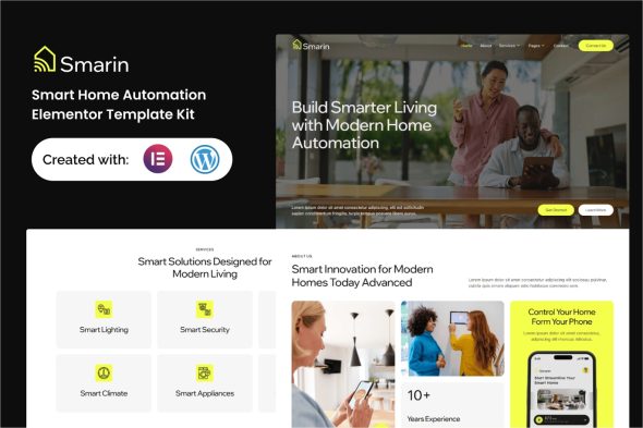 Smarin  – Smart Home Automation Elementor Template Kit