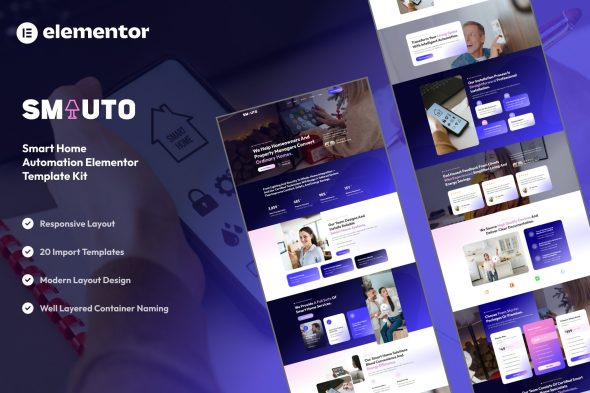 Smauto  – Smart Home Automation Elementor Template Kit