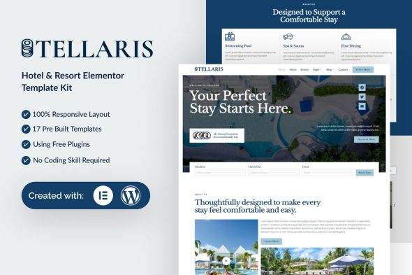 Stellaris  – Hotel & Resort Elementor Template Kit