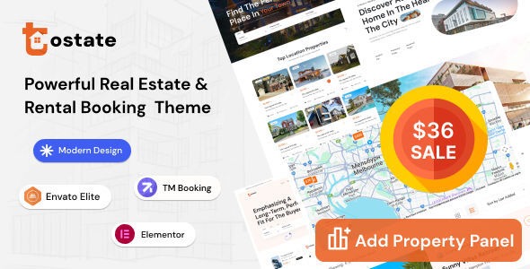 Tostate 1.0.1 – Property Listing & Real Estate Ads WordPress Theme