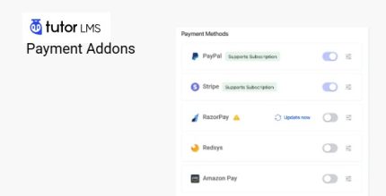 Tutor LMS Payment Addons