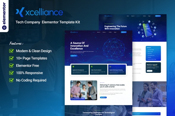 Xcelliance  – Tech Company Elementor Template Kit
