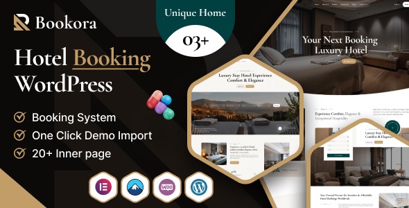 Bookora 1.0 – Hotel Booking WordPress Theme
