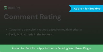 Comment Rating Add-on for BookPro Plugin