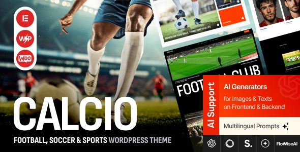 Calcio 1.0.0 – Football & Soccer Elementor WordPress Theme