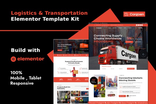Cargoen  – Logistics & Transportation Elementor Template Kit