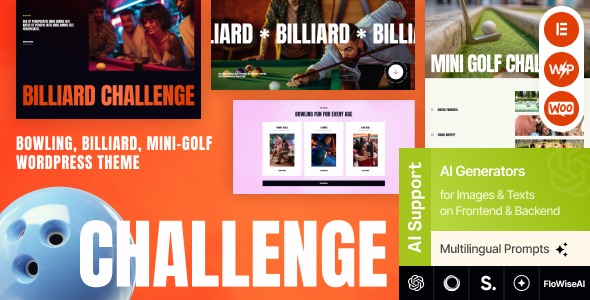 Challenge 1.0.0 – Bowling, Billiard & Mini-Golf WordPress Theme