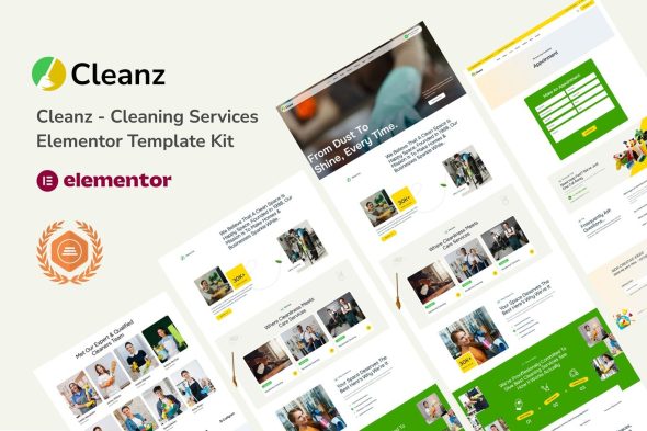 Cleanz  – Cleaning Service Elementor Template Kit