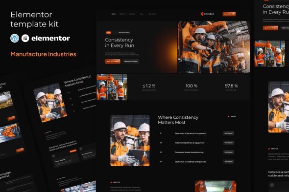 Conals  – Manufacture Industries Elementor Template Kit