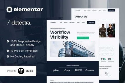 Detectra - Business Process Optimization Elementor Template Kit