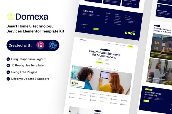 Domexa  – Smart Home & Technology Services Elementor Template Kit