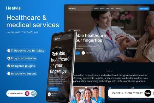 Healvia  – Healthcare & Medical Services Elementor Template Kit