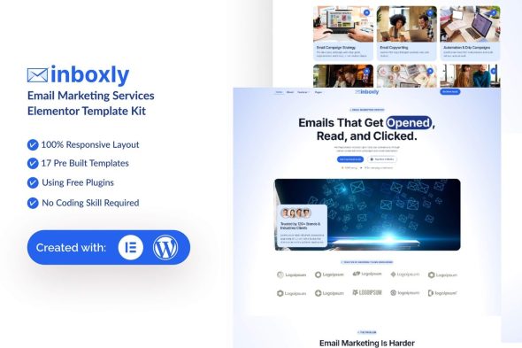 Inboxly  – Email Marketing Services Elementor Template Kit