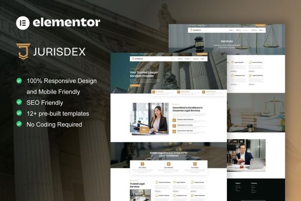 Jurisdex  – Attorney & Law Firm Elementor Pro Template Kit