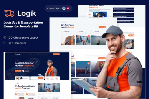 Logik  – Logistics & Transportation Elementor Template Kit