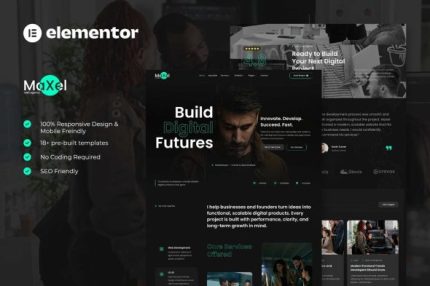 MaXel - Web Development & Portfolio Elementor Template Kit