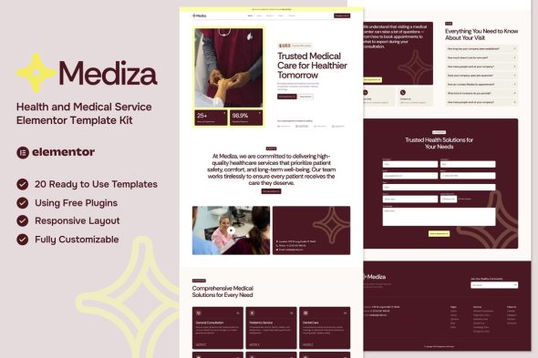 Mediza  – Medical & Healthcare Elementor Template Kit
