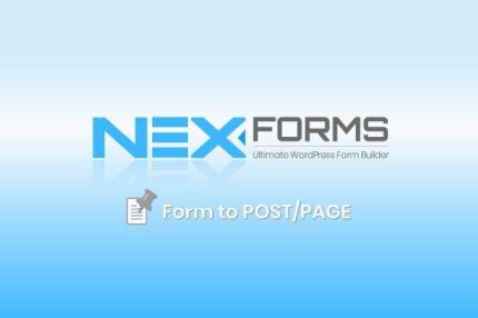NEX-Forms Form to Post/Page
