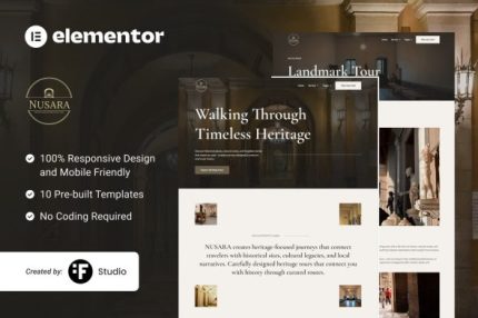 Nusara - Heritage & History Tour Elementor Template Kit