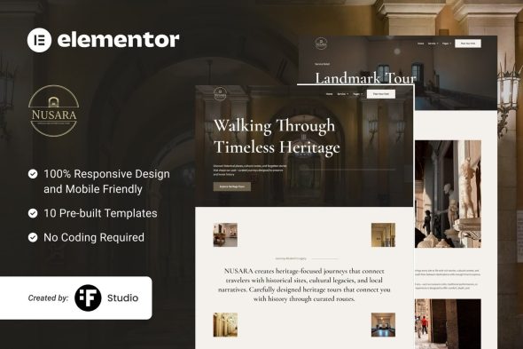 Nusara  – Heritage & History Tour Elementor Template Kit