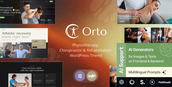 Orto 1.6.0 – Physiotherapy, Chiropractor & Rehabilitation WordPress Theme