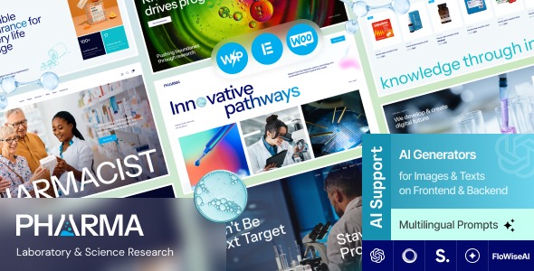 Pharma 1.6.0 – Laboratory & Science Research WordPress Theme