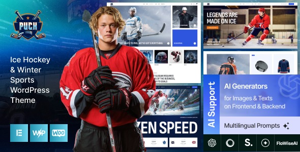 Puck 1.0.0 – Ice Hockey & Winter Sports WordPress Theme