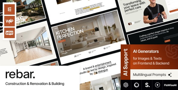Rebar 1.5.0 – Construction & Renovation & Building WordPress Theme