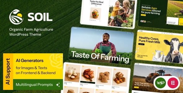 Soil 1.0 – Organic Farm Agriculture WordPress Theme