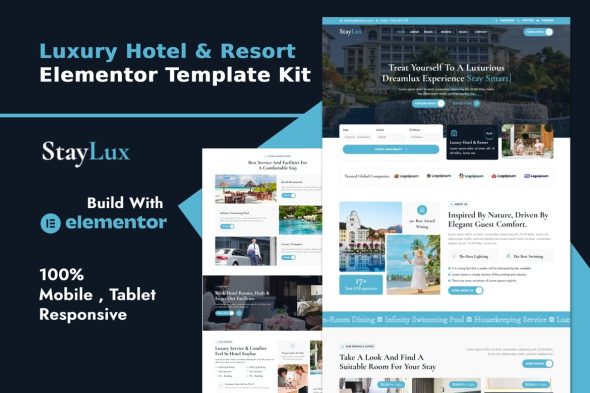 StayLux  – Luxury Hotel & Resort Elementor Template Kit
