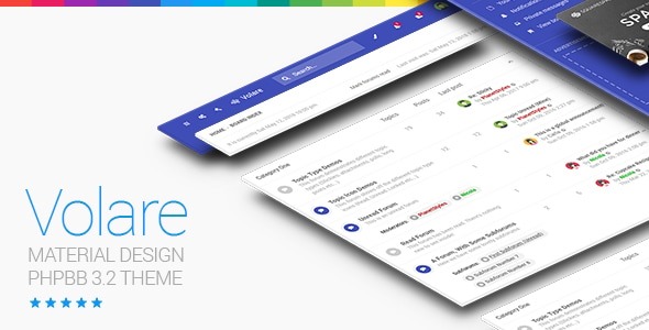 Volare 1.17 – Material Design phpBB 3.3 Theme