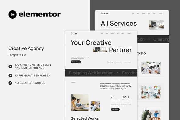 Clairo  – Creative Agency Elementor Template Kit