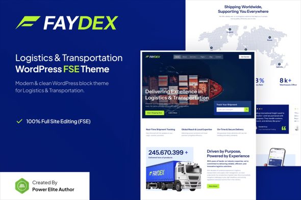 Faydex 1.0.0 – Logistics and Transportation WP Theme
