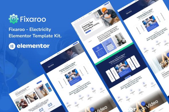 Fixaroo  – Electricity Services Elementor Template Kit