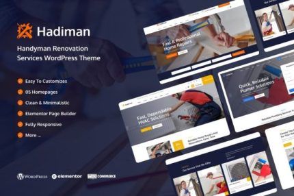 Hadiman - Handyman Renovation Services WordPress T