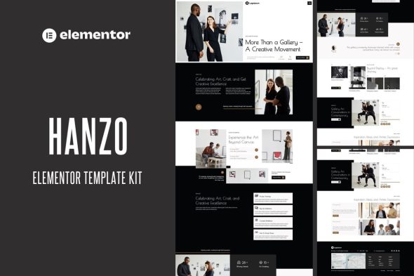 Hanzo  – Modern Art Gallery & Museum Elementor Template Kit