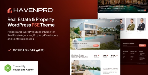 Havenpro 1.0.0 – Real Estate Agency & Property Gutenverse FSE WordPress Block Theme