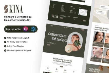 Skina - Skincare & Dermatology Elementor Template Kit