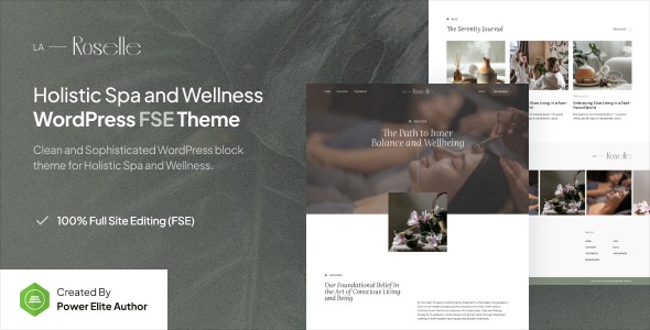 La Roselle 1.0.0 – Holistic Spa & Wellness Gutenverse FSE WordPress Block Theme