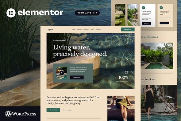 Lagoon  – Pool Construction & Landscape Architecture Elementor Template Kit