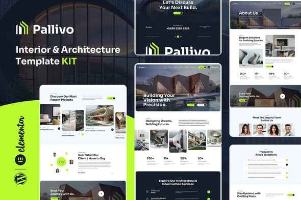 Pallivo  – Interior & Architecture Elementor Template Kit